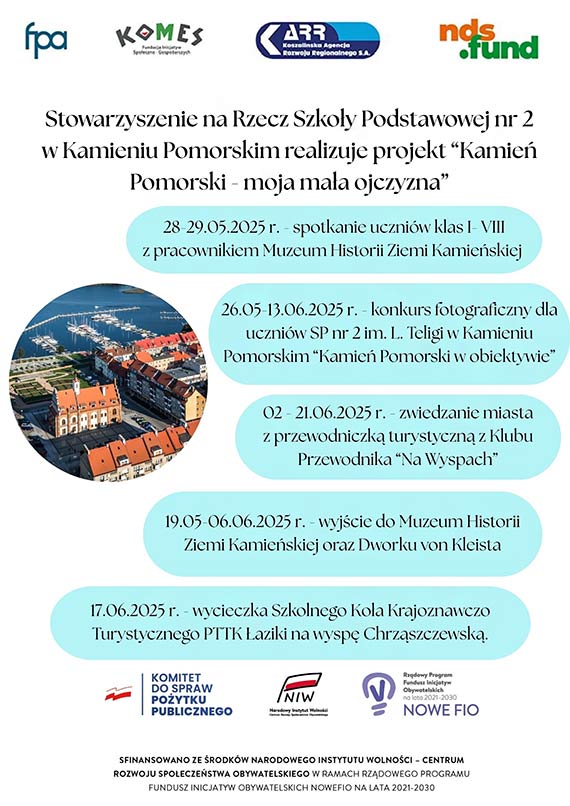 Realizacja projektu „Kamie Pomorski – moja maa ojczyzna”