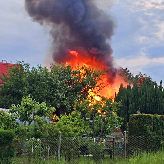 Pożar altanki w Kamieniu Pomorskim. Nie żyje mężczyzna