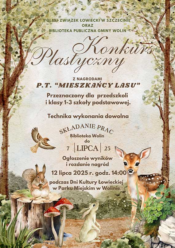 Konkurs plastyczny „Mieszkacy lasu” – zaproszenie do udziau