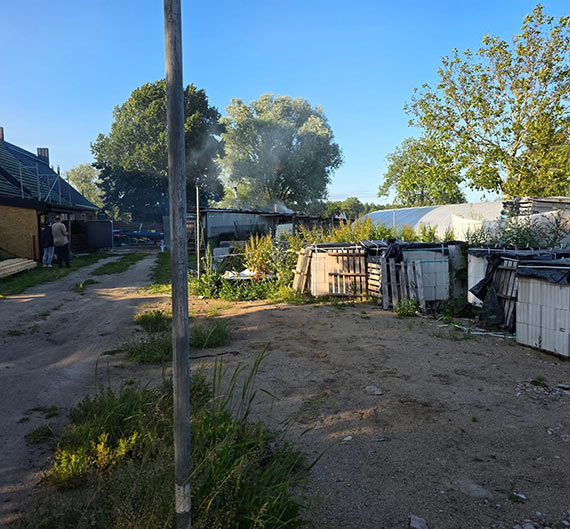 Pożar kotłowni w Duniewie. Interweniowały cztery jednostki straży pożarnej