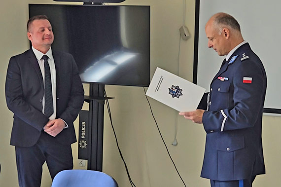 Pożegnanie i powitanie w Komendzie Powiatowej Policji w Kamieniu Pomorskim