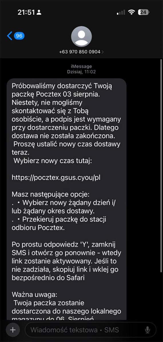 Poczta Polska ostrzega: Uwaga, oszuci podszywaj si pod Pocztex