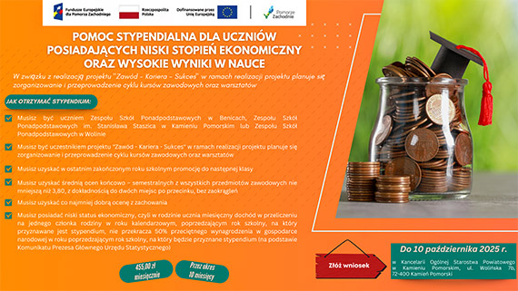 Rozpocz si nabr wnioskw o stypendium dla uczniw o niskim statusie ekonomicznym i wysokich wynikach w nauce
