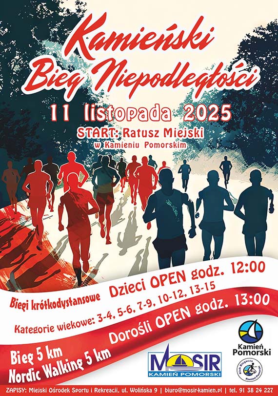 Kamieński Bieg Niepodległości - sportowy sposób na uczczenie 11 listopada