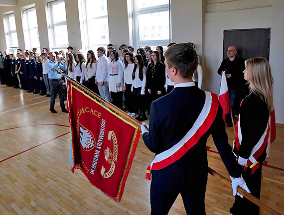 lubowanie modszych kadetw w Liceum Oglnoksztaccym w Kamieniu Pomorskim
