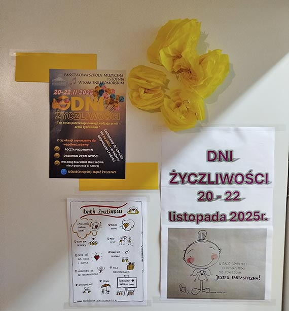 Dni życzliwości w Państwowej Szkole Muzycznej I stopnia w Kamieniu Pomorskim