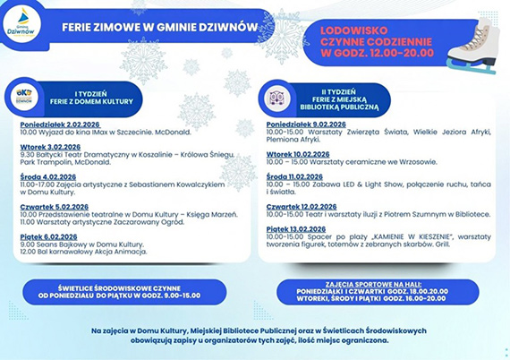 Ferie zimowe w Gminie Dziwn�w