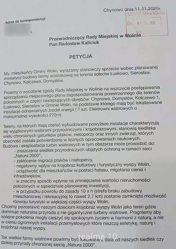 Wolin: Jednog�o�ne poparcie dla mieszka�c�w. Komisja uzna�a petycj� przeciwko farmie wiatrowej