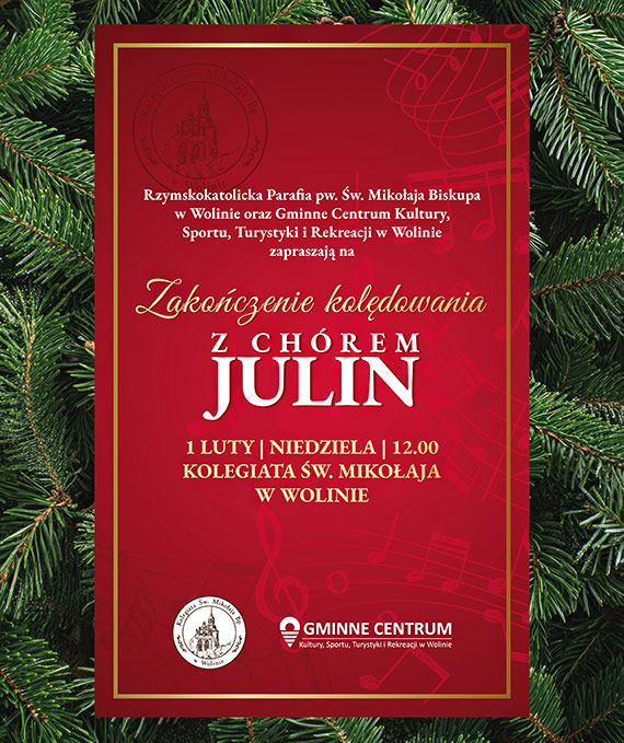 Zako�czenie kol�dowania z ch�rem JULIN w Kolegiacie w Wolinie