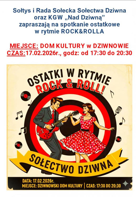 Sołectwo Dziwna zaprasza na ostatki