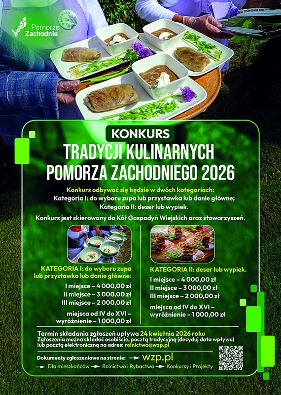 Kuchnia regionu w nowym wydaniu. Startuj� zg�oszenia do Konkursu Tradycji Kulinarnych Pomorza Zachodniego