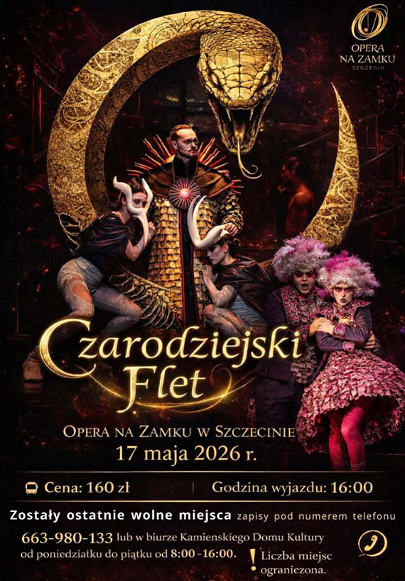 Wyjazd do Opery na Zamku w Szczecinie. „Czarodziejski flet” i ostatnie wolne miejsca