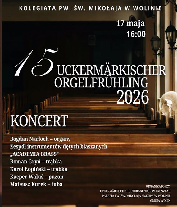 Organy i blacha zabrzmią w Wolinie. Wyjątkowy koncert w kolegiacie