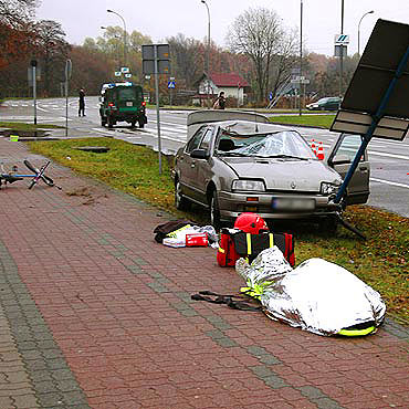 Rowerzysta miertelnie potrcony