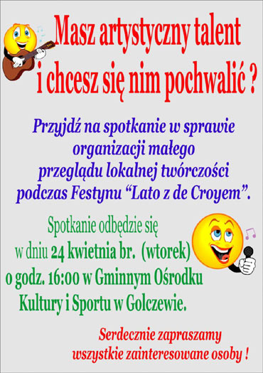 Golczewo: Organizacja festynu z udziaem lokalnych artystw