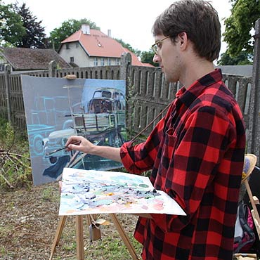 Golczewo: Studenci Akademii Sztuki malują plenery