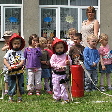  Przyszli straacy z Oddziau Przedszkolnego we Wrzosowie