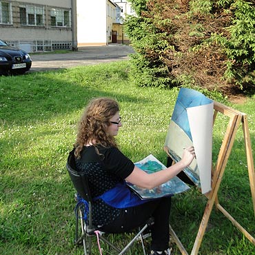 Golczewo: Plener studentów grafiki szczecińskiej Akademii Sztuki