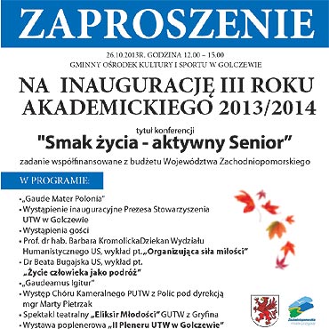 Inauguracja roku akademickiego Uniwersytetu Trzeciego Wieku w Golczewie