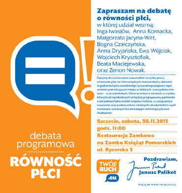 Debata o rwnoci pci w Szczecinie
