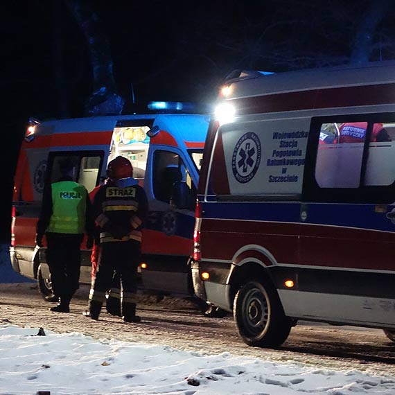 Wypadek na drodze Gosty- wierzno, dwie osoby ranne