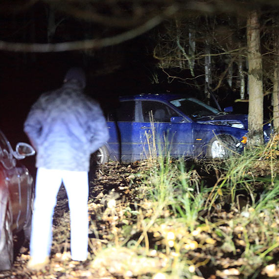Kierowca BMW midzy Wisek a winem uderzy w drzewa i uciek. Jecha kradzionym autem